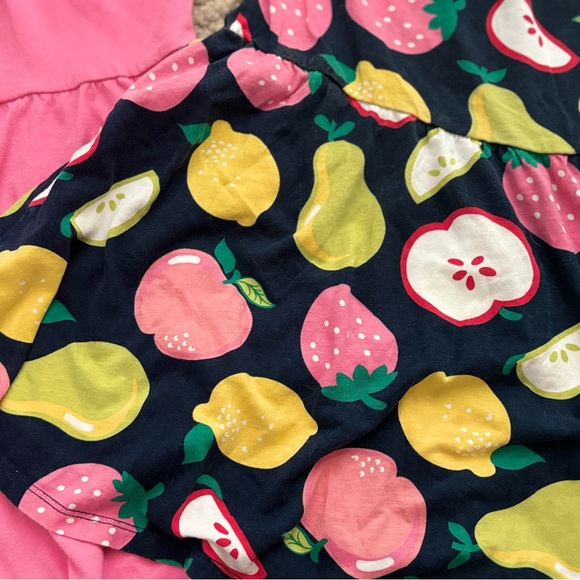 EUC Like New Children’s Place Dresses- Pink and Navy with Fruit Print (4T) - Picture 3 of 4